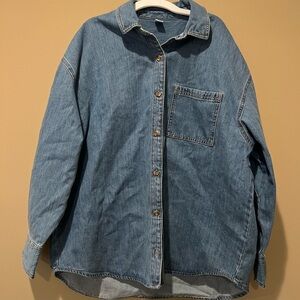 Casual Blue Denim Shirt